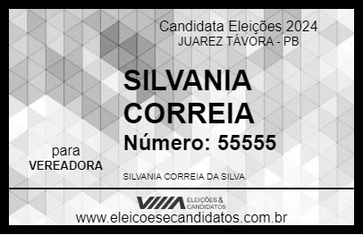 Candidato SILVANIA CORREIA 2024 - JUAREZ TÁVORA - Eleições