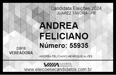 Candidato ANDREA FELICIANO 2024 - JUAREZ TÁVORA - Eleições