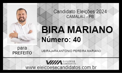 Candidato BIRA MARIANO 2024 - CAMALAÚ - Eleições