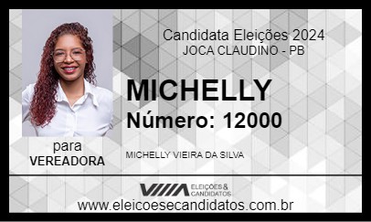 Candidato MICHELLY 2024 - JOCA CLAUDINO - Eleições