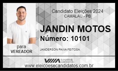 Candidato JANDIN MOTOS 2024 - CAMALAÚ - Eleições