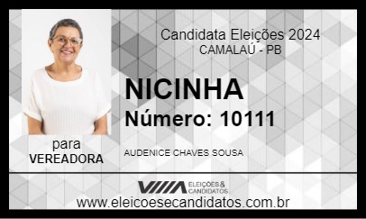 Candidato NICINHA 2024 - CAMALAÚ - Eleições