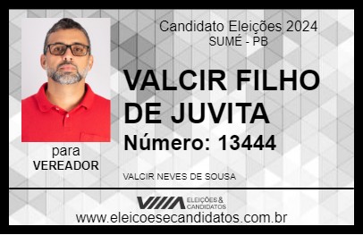 Candidato VALCIR FILHO DE JUVITA 2024 - SUMÉ - Eleições