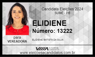 Candidato ELIDIENE 2024 - SUMÉ - Eleições