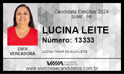 Candidato LUCINA LEITE 2024 - SUMÉ - Eleições