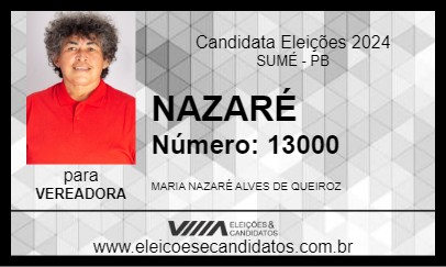 Candidato NAZARÉ 2024 - SUMÉ - Eleições