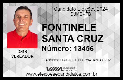 Candidato FONTINELE SANTA CRUZ 2024 - SUMÉ - Eleições