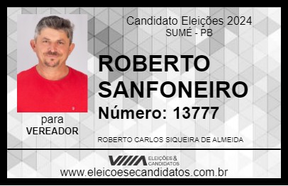 Candidato ROBERTO SANFONEIRO 2024 - SUMÉ - Eleições