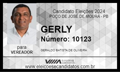 Candidato GERLY 2024 - POÇO DE JOSÉ DE MOURA - Eleições