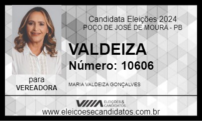 Candidato VALDEIZA 2024 - POÇO DE JOSÉ DE MOURA - Eleições