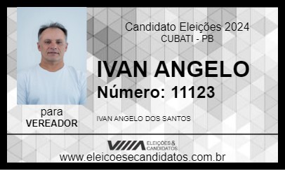 Candidato IVAN ANGELO 2024 - CUBATI - Eleições