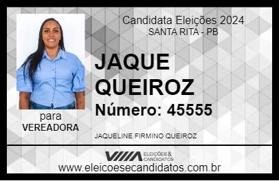 Candidato JAQUE QUEIROZ 2024 - SANTA RITA - Eleições