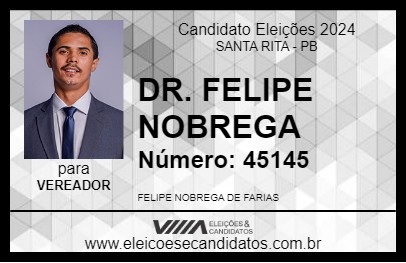 Candidato DR. FELIPE NOBREGA 2024 - SANTA RITA - Eleições