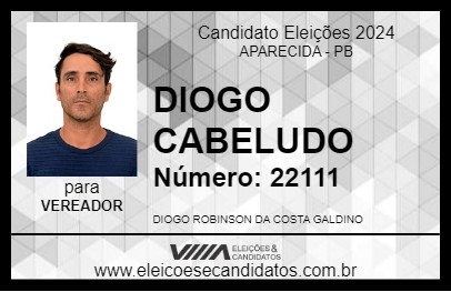 Candidato DIOGO CABELUDO 2024 - APARECIDA - Eleições