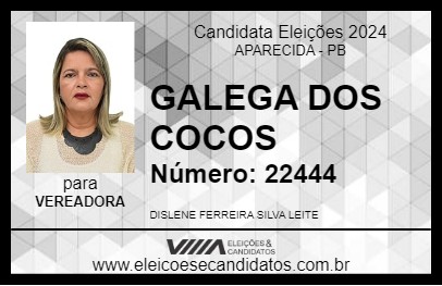 Candidato GALEGA DOS COCOS 2024 - APARECIDA - Eleições