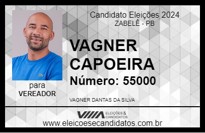 Candidato VAGNER CAPOEIRA 2024 - ZABELÊ - Eleições