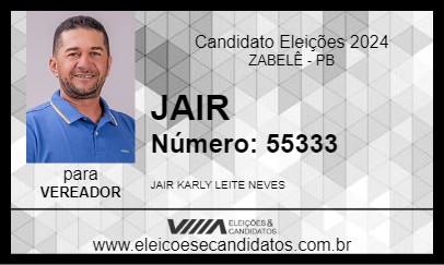 Candidato JAIR 2024 - ZABELÊ - Eleições