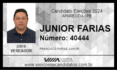 Candidato JUNIOR FARIAS 2024 - APARECIDA - Eleições