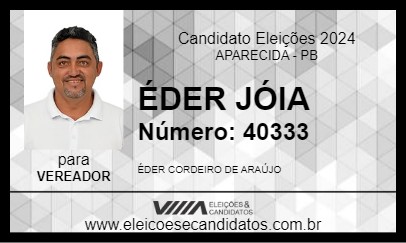 Candidato ÉDER JÓIA 2024 - APARECIDA - Eleições