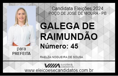 Candidato GALEGA DE RAIMUNDÃO 2024 - POÇO DE JOSÉ DE MOURA - Eleições