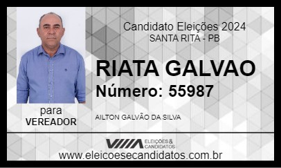 Candidato RIATA GALVAO 2024 - SANTA RITA - Eleições