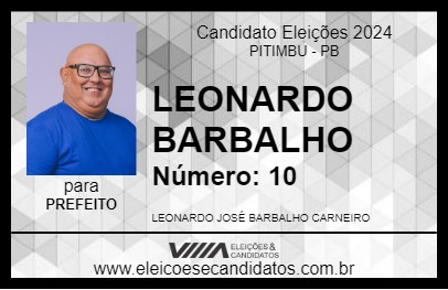 Candidato LEONARDO BARBALHO 2024 - PITIMBU - Eleições