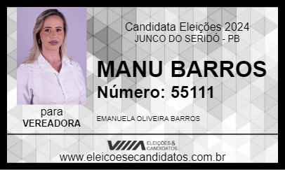 Candidato MANU BARROS 2024 - JUNCO DO SERIDÓ - Eleições