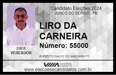 Candidato LIRO DA CARNEIRA 2024 - JUNCO DO SERIDÓ - Eleições