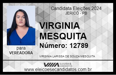 Candidato VIRGINIA MESQUITA 2024 - JERICÓ - Eleições