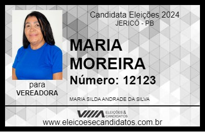 Candidato MARIA MOREIRA 2024 - JERICÓ - Eleições