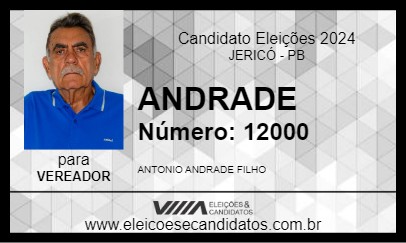 Candidato ANDRADE 2024 - JERICÓ - Eleições