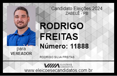 Candidato RODRIGO FREITAS 2024 - ZABELÊ - Eleições