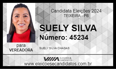 Candidato SUELY SILVA 2024 - TEIXEIRA - Eleições