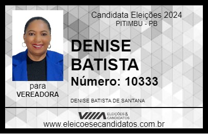 Candidato DENISE BATISTA 2024 - PITIMBU - Eleições