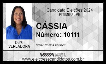 Candidato CÁSSIA 2024 - PITIMBU - Eleições