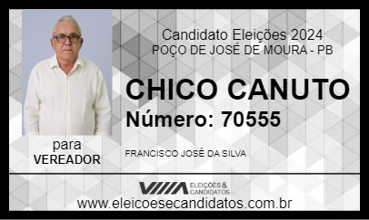 Candidato CHICO CANUTO 2024 - POÇO DE JOSÉ DE MOURA - Eleições