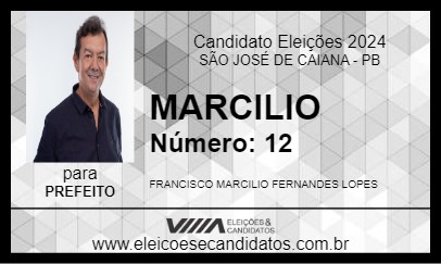 Candidato MARCILIO 2024 - SÃO JOSÉ DE CAIANA - Eleições