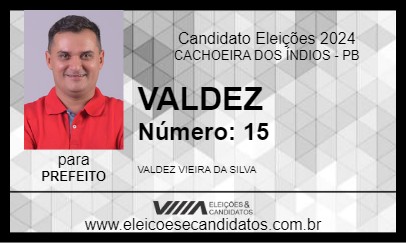 Candidato VALDEZ 2024 - CACHOEIRA DOS ÍNDIOS - Eleições