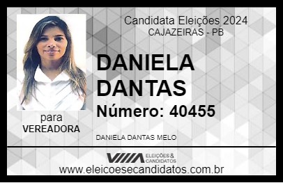 Candidato DANIELA DANTAS 2024 - CAJAZEIRAS - Eleições