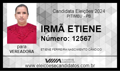 Candidato IRMÃ ETIENE 2024 - PITIMBU - Eleições