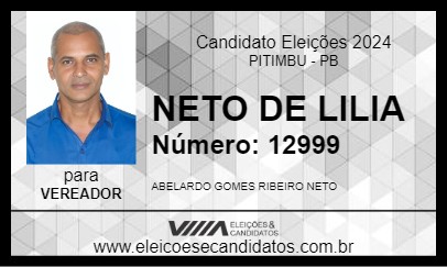 Candidato NETO DE LILIA 2024 - PITIMBU - Eleições