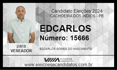 Candidato EDCARLOS 2024 - CACHOEIRA DOS ÍNDIOS - Eleições