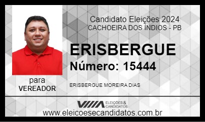 Candidato ERISBERGUE 2024 - CACHOEIRA DOS ÍNDIOS - Eleições