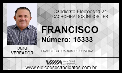 Candidato FRANCISCO 2024 - CACHOEIRA DOS ÍNDIOS - Eleições