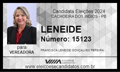 Candidato LENEIDE 2024 - CACHOEIRA DOS ÍNDIOS - Eleições