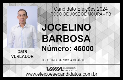 Candidato JOCELINO BARBOSA 2024 - POÇO DE JOSÉ DE MOURA - Eleições