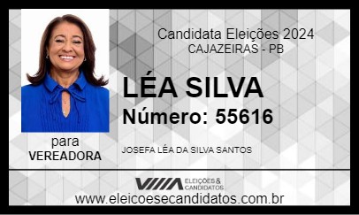 Candidato LÉA SILVA 2024 - CAJAZEIRAS - Eleições