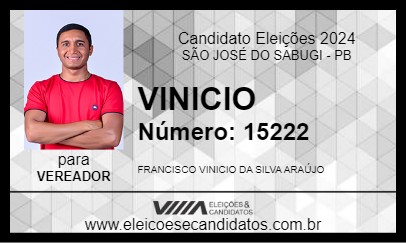 Candidato VINICIO 2024 - SÃO JOSÉ DO SABUGI - Eleições