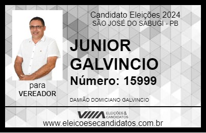 Candidato JUNIOR GALVINCIO 2024 - SÃO JOSÉ DO SABUGI - Eleições