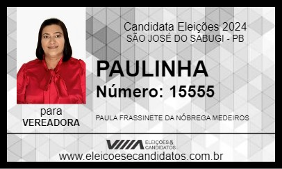 Candidato PAULINHA 2024 - SÃO JOSÉ DO SABUGI - Eleições